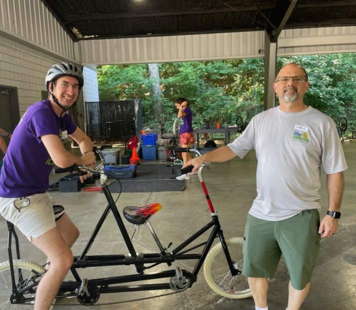 Lending assistance at ICan Bike summer 2024
